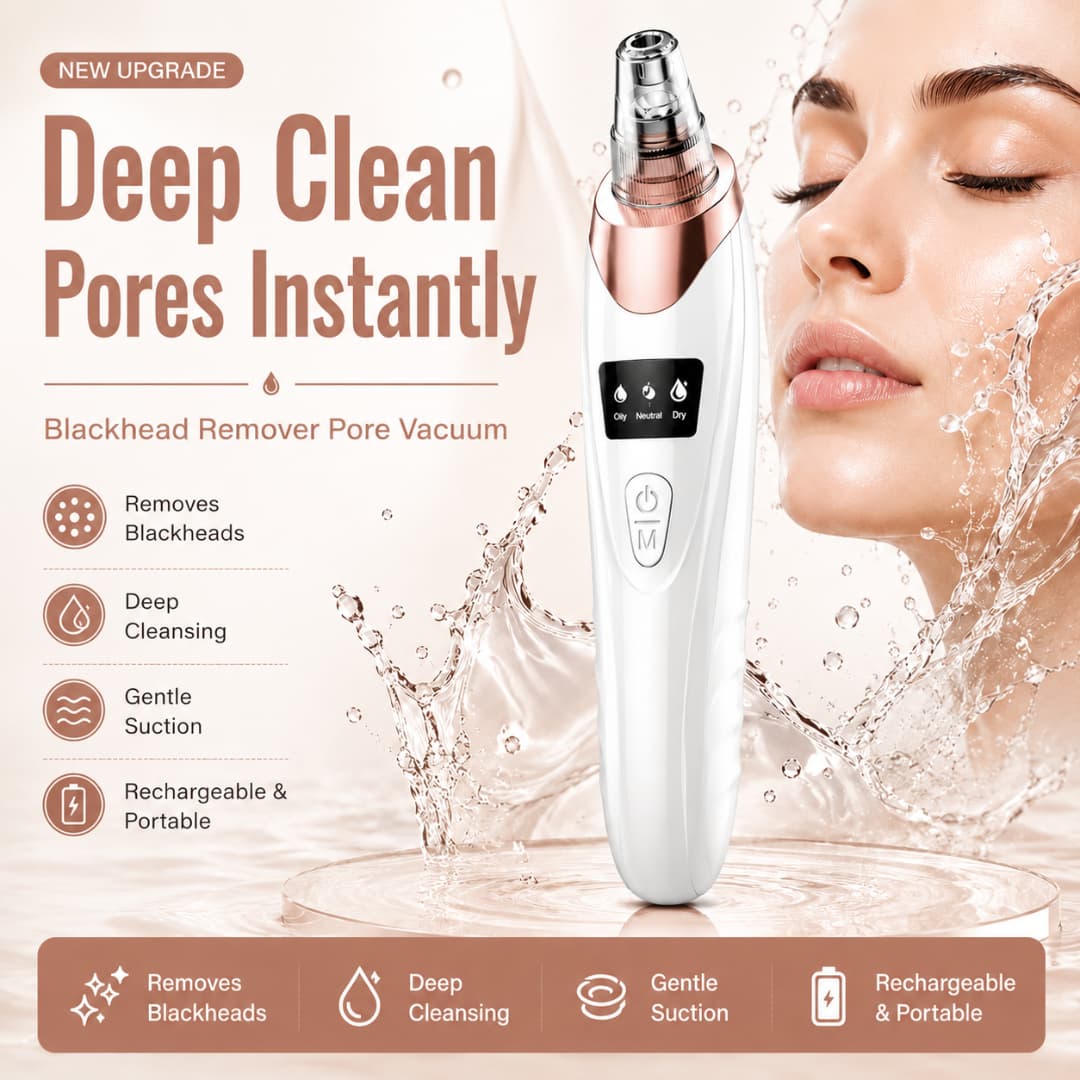 Electric Blackhead Remover Vacuum – Deep Pore Cleansing Suction Machine
