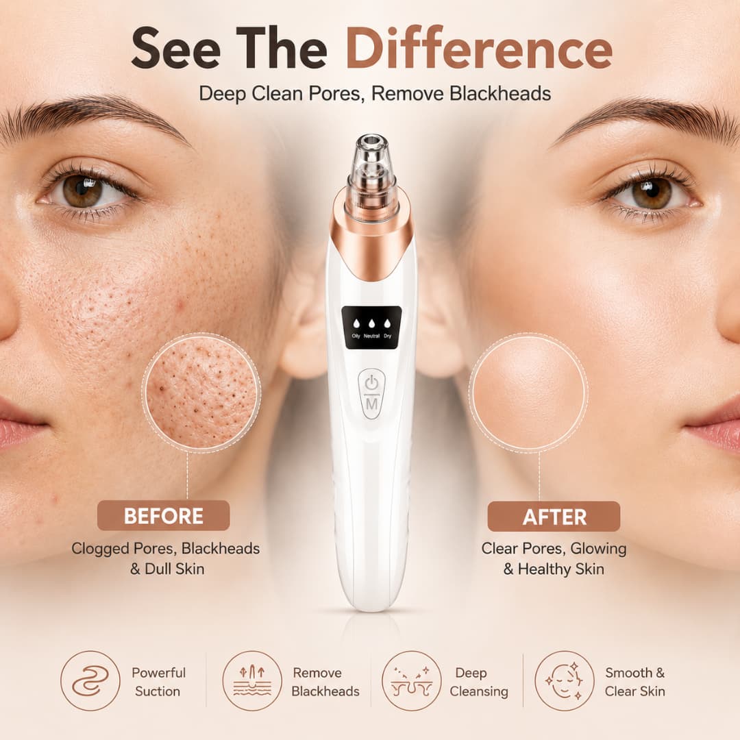 Electric Blackhead Remover Vacuum – Deep Pore Cleansing Suction Machine